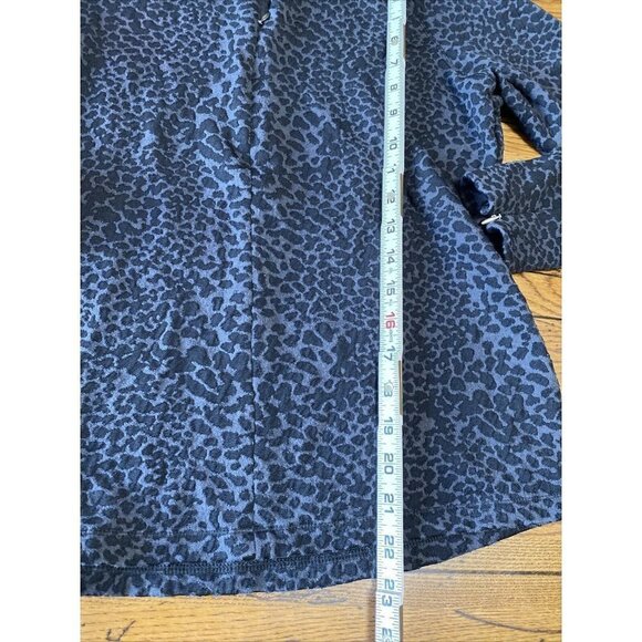 LUCY women’s black gray animal print 1/4 zip track jacket sz medium - Picture 3 of 6
